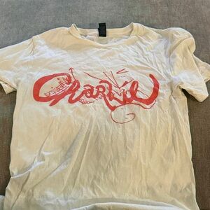 Charlie Puth Concert Cream T-Shirt with Red Graphic